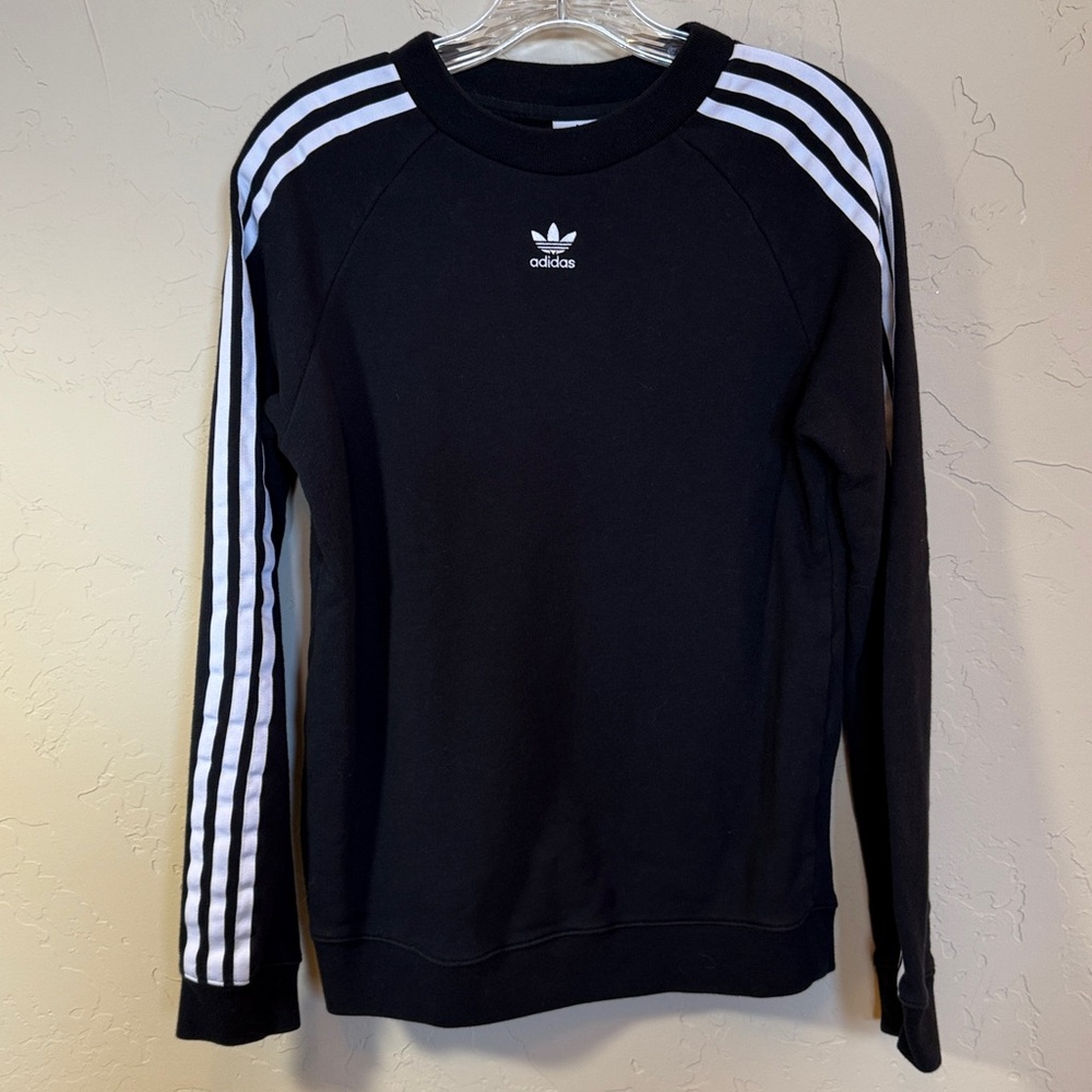 Adidas trefoil striped sweatshirt